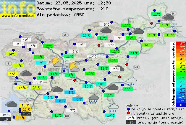 Trenutno vreme po Sloveniji