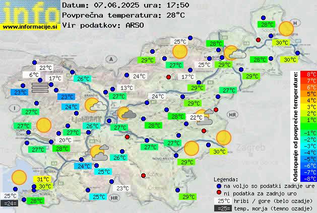 Trenutno vreme po Sloveniji