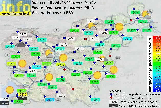 Trenutno vreme po Sloveniji