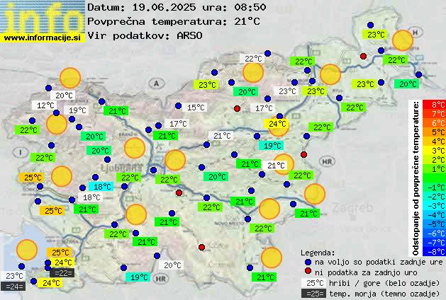 Trenutno vreme po Sloveniji