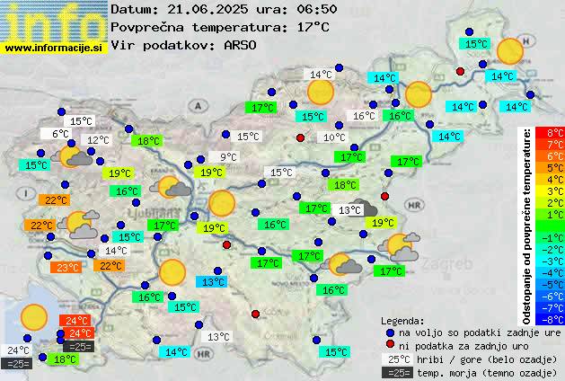 Trenutno vreme po Sloveniji