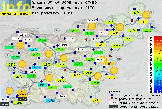 Trenutno vreme po Sloveniji