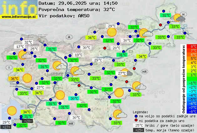 Trenutno vreme po Sloveniji