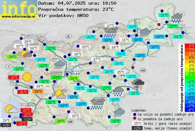 Trenutno vreme po Sloveniji