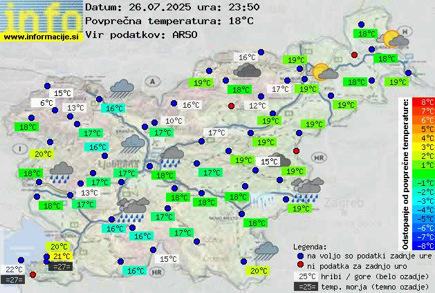 Trenutno vreme po Sloveniji