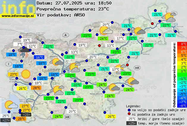 Trenutno vreme po Sloveniji