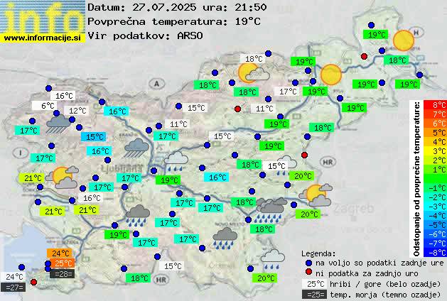 Trenutno vreme po Sloveniji