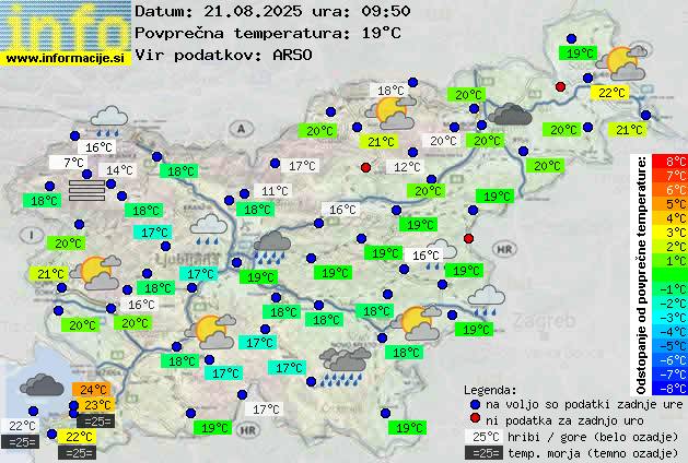 Trenutno vreme po Sloveniji
