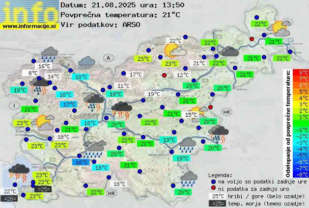 Trenutno vreme po Sloveniji