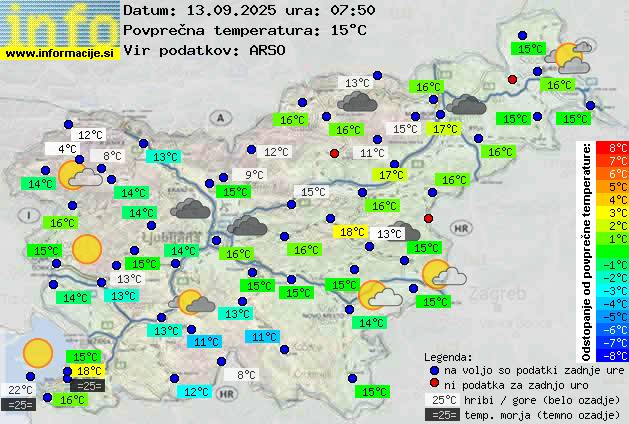 Trenutno vreme po Sloveniji
