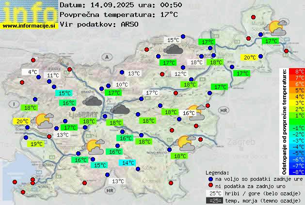 Trenutno vreme po Sloveniji