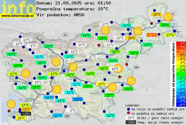 Trenutno vreme po Sloveniji