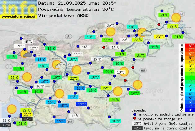Trenutno vreme po Sloveniji