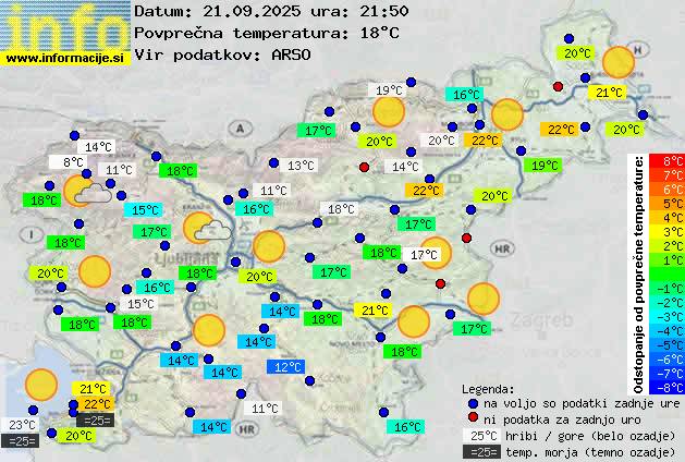 Trenutno vreme po Sloveniji