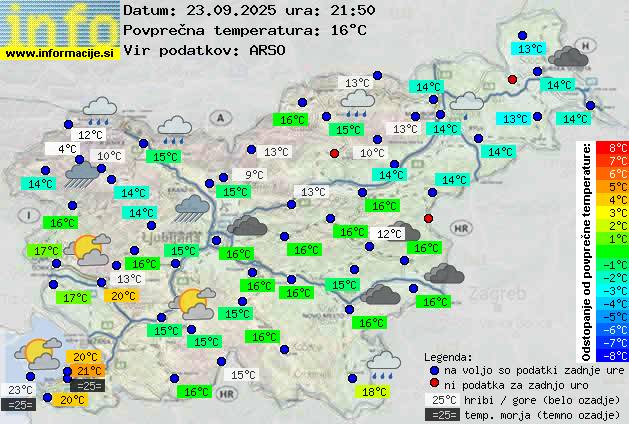 Trenutno vreme po Sloveniji