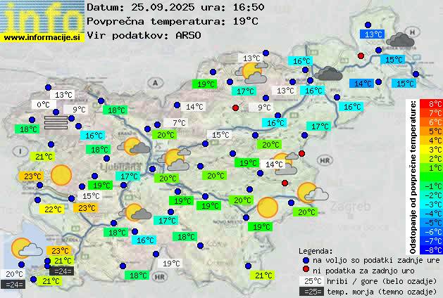Trenutno vreme po Sloveniji
