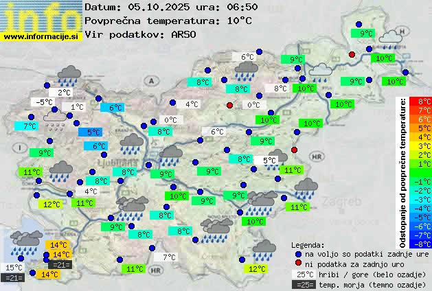 Trenutno vreme po Sloveniji
