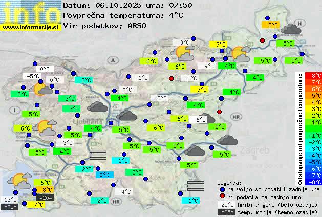 Trenutno vreme po Sloveniji
