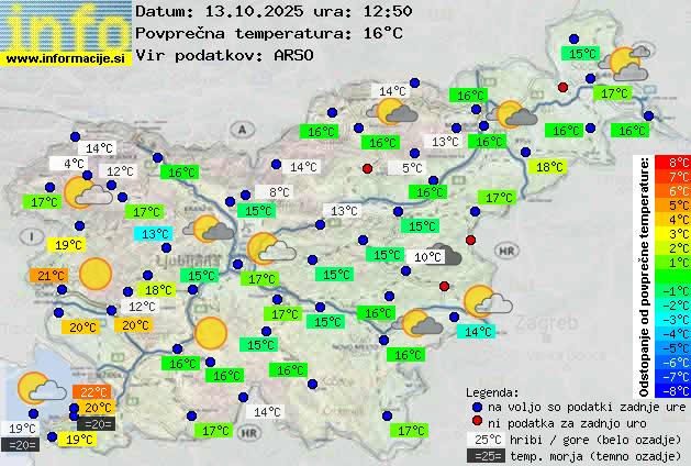 Trenutno vreme po Sloveniji