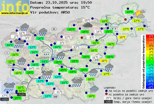 Trenutno vreme po Sloveniji