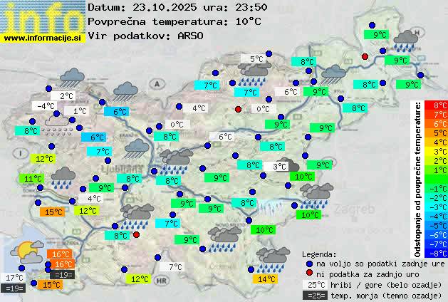 Trenutno vreme po Sloveniji