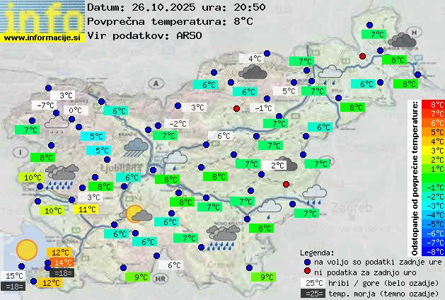 Trenutno vreme po Sloveniji