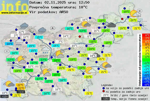 Trenutno vreme po Sloveniji