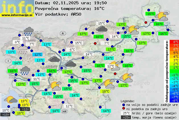 Trenutno vreme po Sloveniji