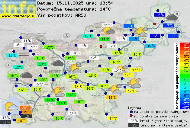 Trenutno vreme po Sloveniji