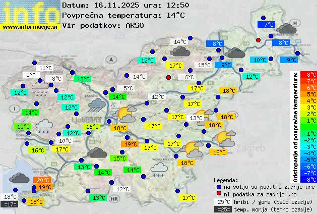 Trenutno vreme po Sloveniji