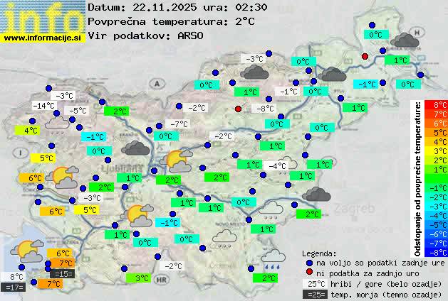 Trenutno vreme po Sloveniji