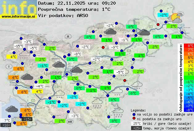 Trenutno vreme po Sloveniji