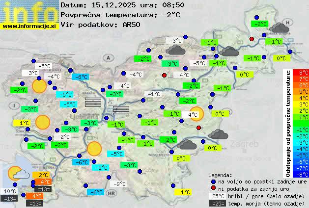 Trenutno vreme po Sloveniji