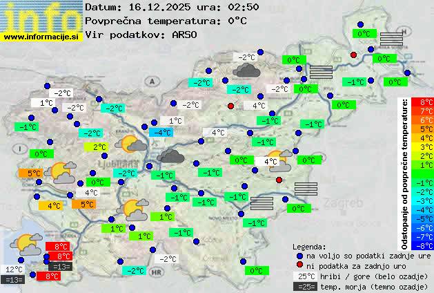 Trenutno vreme po Sloveniji