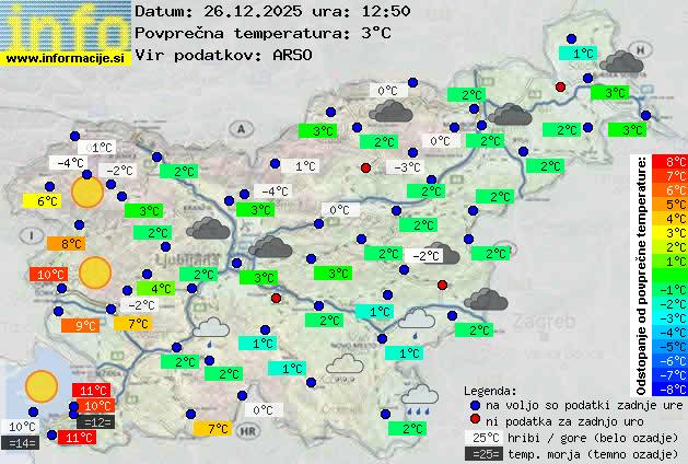 Trenutno vreme po Sloveniji