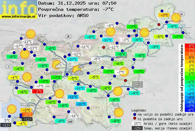 Trenutno vreme po Sloveniji