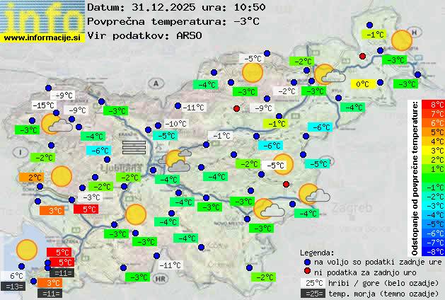 Trenutno vreme po Sloveniji