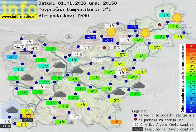 Trenutno vreme po Sloveniji