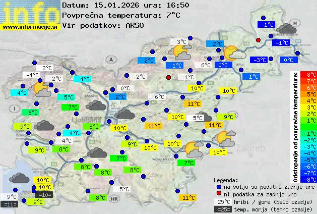 Trenutno vreme po Sloveniji