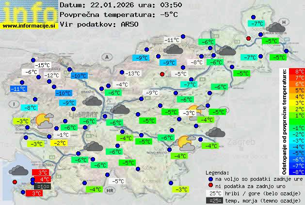 Trenutno vreme po Sloveniji