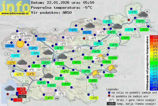 Trenutno vreme po Sloveniji