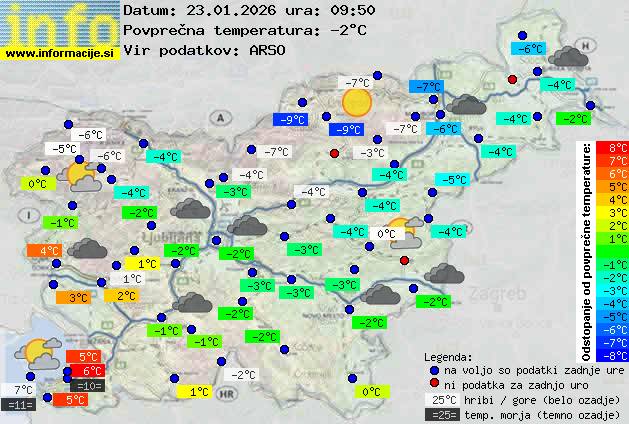 Trenutno vreme po Sloveniji