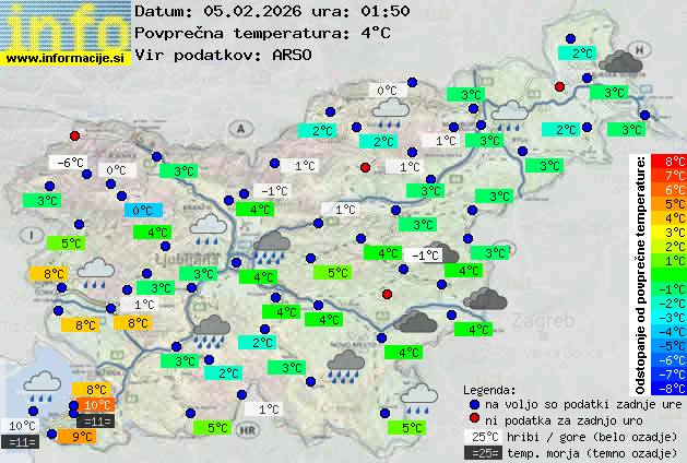 Trenutno vreme po Sloveniji