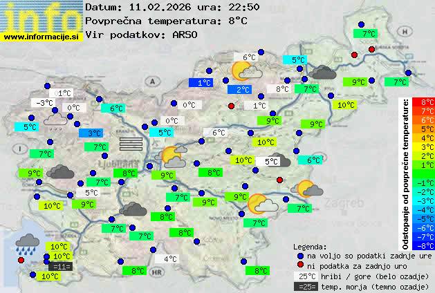 Trenutno vreme po Sloveniji