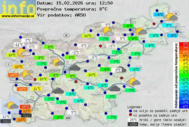 Trenutno vreme po Sloveniji