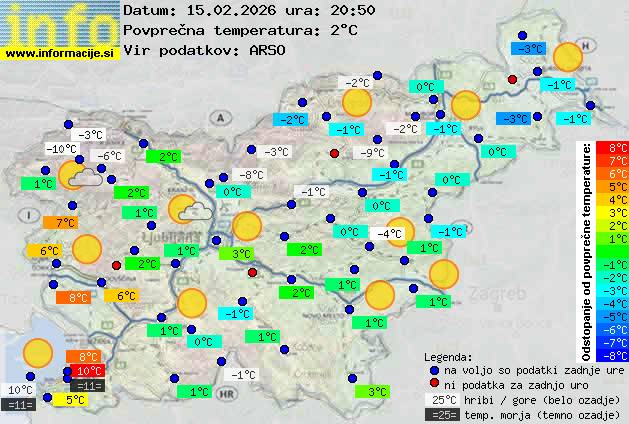 Trenutno vreme po Sloveniji