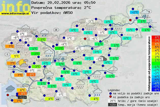 Trenutno vreme po Sloveniji