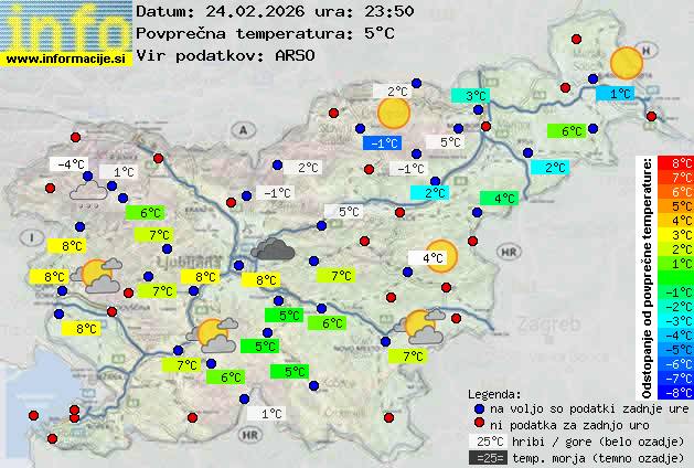 Trenutno vreme po Sloveniji