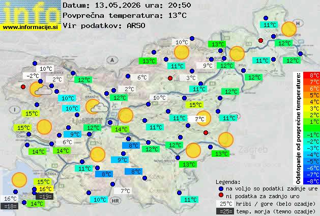Trenutno vreme po Sloveniji