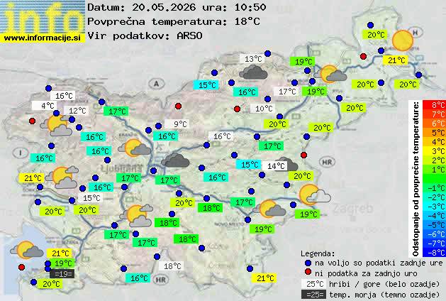 Trenutno vreme po Sloveniji